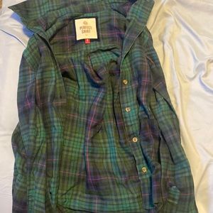 Green plaid flannel